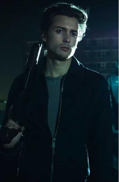 Zane Elijah Rowen Curfew TV Series Bomber Black Fleece Jacket elijah-rowen-curfew-jacket