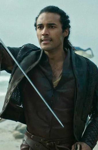 Devon Terrell King Arthur Cursed Black Quilted Leather Vest