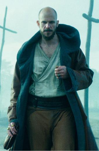Gustaf Skarsgard Merlin Cursed Hooded Black Fleece Coat