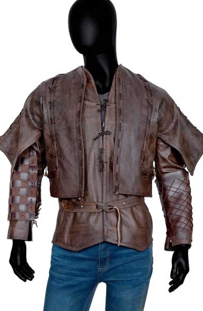 Devon Terrell King Arthur Cursed Brown Cosplay Leather Jacket