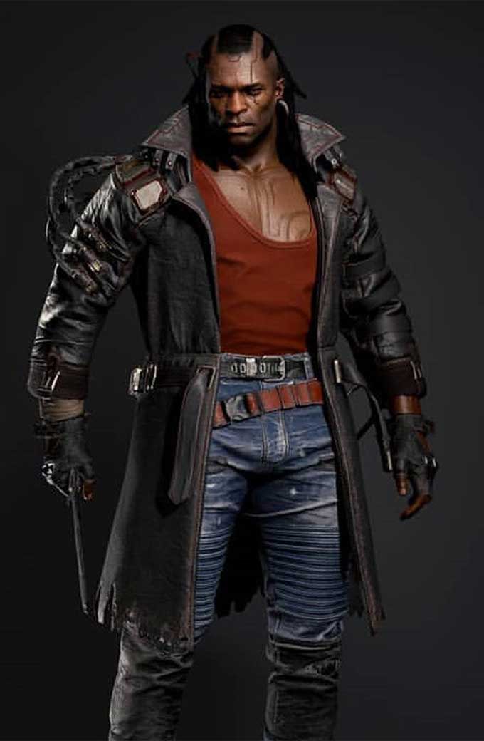 Cyberpunk 2077 Game Placide Brown Leather Belted Coat
