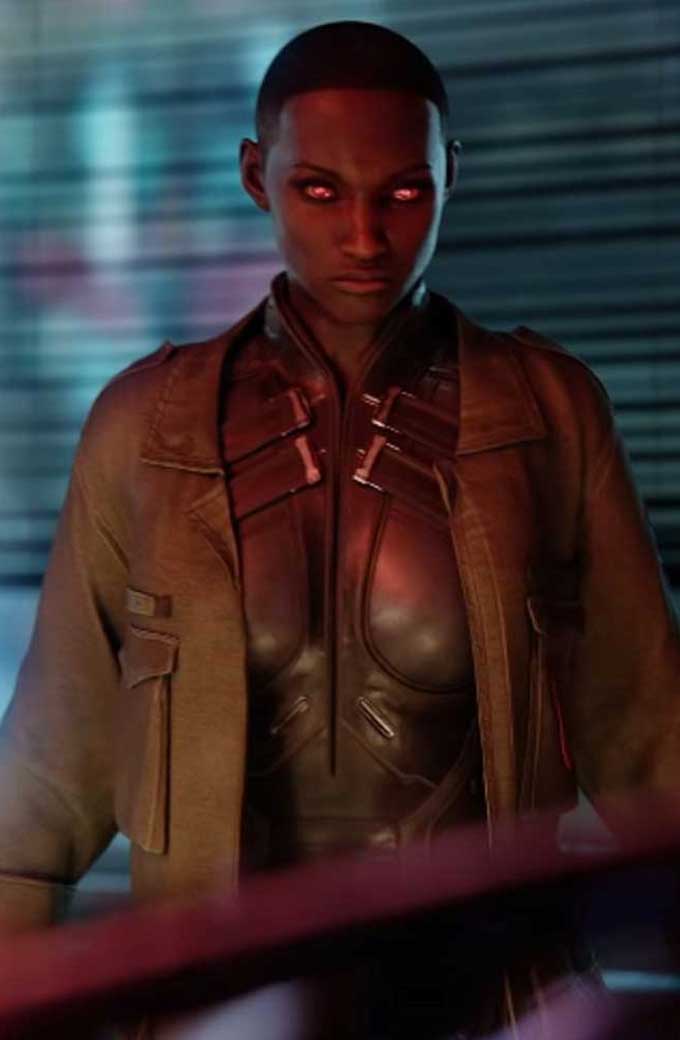 Cyberpunk 2077 Video Game T-Bug Brown Leather Jacket