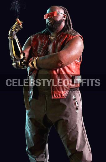 Cyberpunk 2077 Gaming Dexter DeShawn Red Cosplay Leather Vest