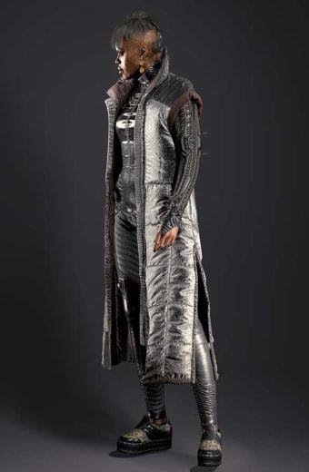 Cyberpunk 2077 Gaming Brigitte Snuggly Silver Cosplay Coat