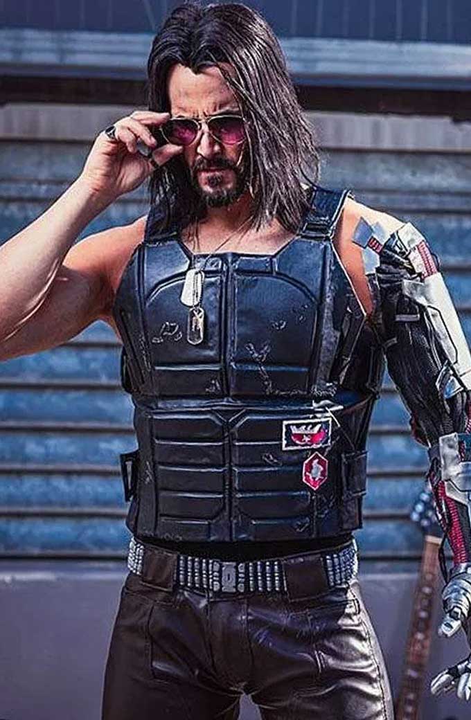 Cyberpunk 2077 Keanu Reeves Johnny Silverhand Cosplay Vest