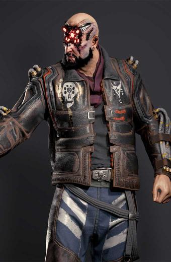 Cyberpunk 2077 Gaming Royce Distressed Brown Cosplay Jacket
