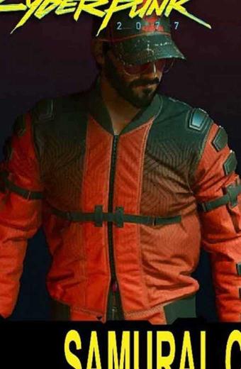 Cyberpunk 2077 Video Game Samurai Bomber Red Cosplay Jacket