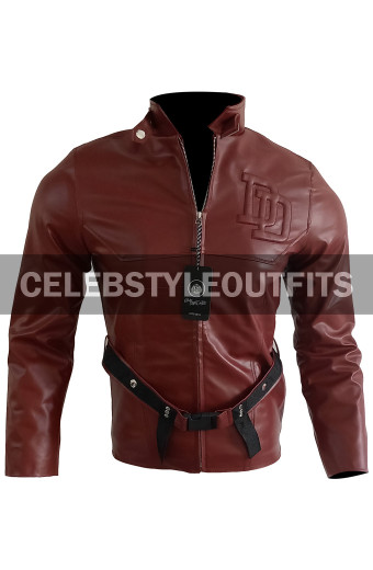 Matt Murdock Charlie Cox Daredevil Red Cosplay Leather Jacket