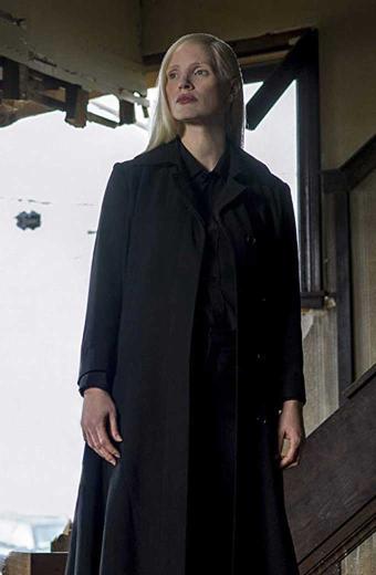 Vuk Jessica Chastain Dark Phoenix Black Cotton Trench Coat