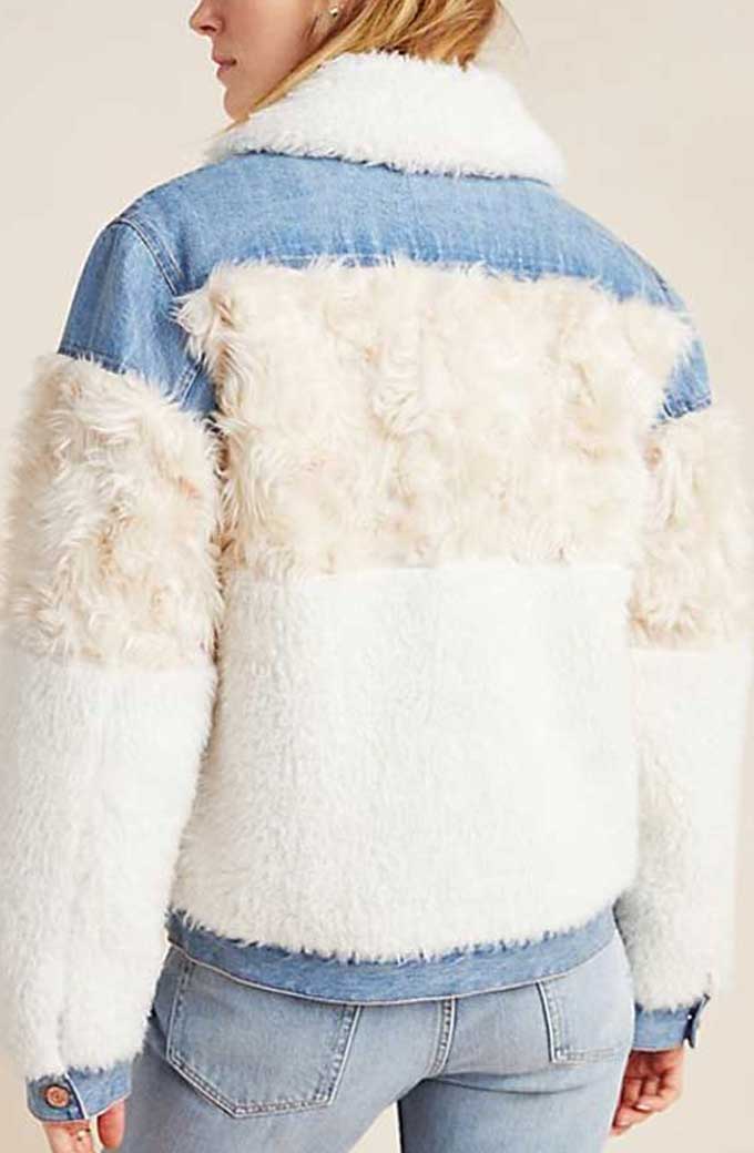 Keana Marie Sofia Dash Lily TV Series Fur Blue Denim Jacket keana-marie-dash-and-lily-jacket
