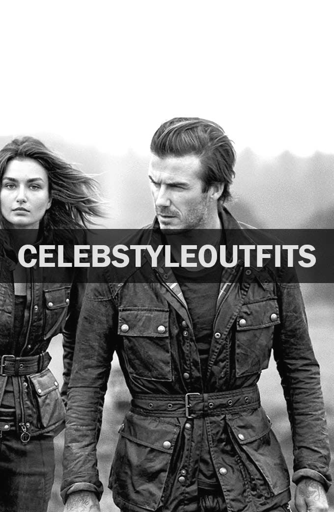 David Beckham Waxed Black Cotton Motorcycle Jacket