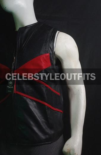 Deadpool Colossus Stefan Kapicic Red And Black Leather Vest