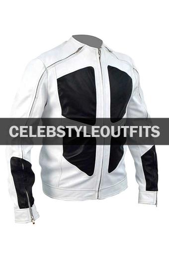 Shatterstar Deadpool 2 Movie Lewis Tan White Leather Jacket