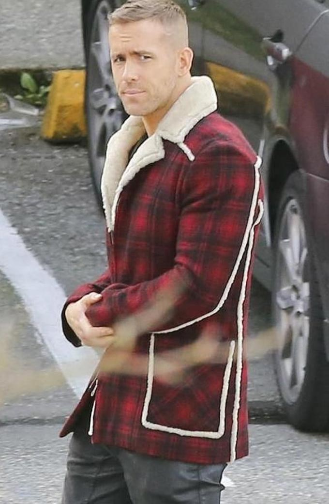 Deadpool Ryan Reynolds Red Wool Plaid Jacket