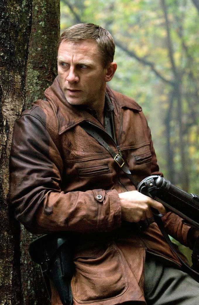 Tuvia Bielski Defiance Daniel Craig Brown Distressed Jacket
