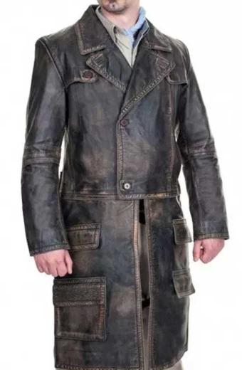 Defiance Grant Bowler Joshua Nolan Distressed Trench Coat