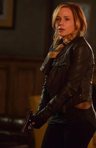 Defiance Julie Benz Amanda Rosewater Black Drape Jacket