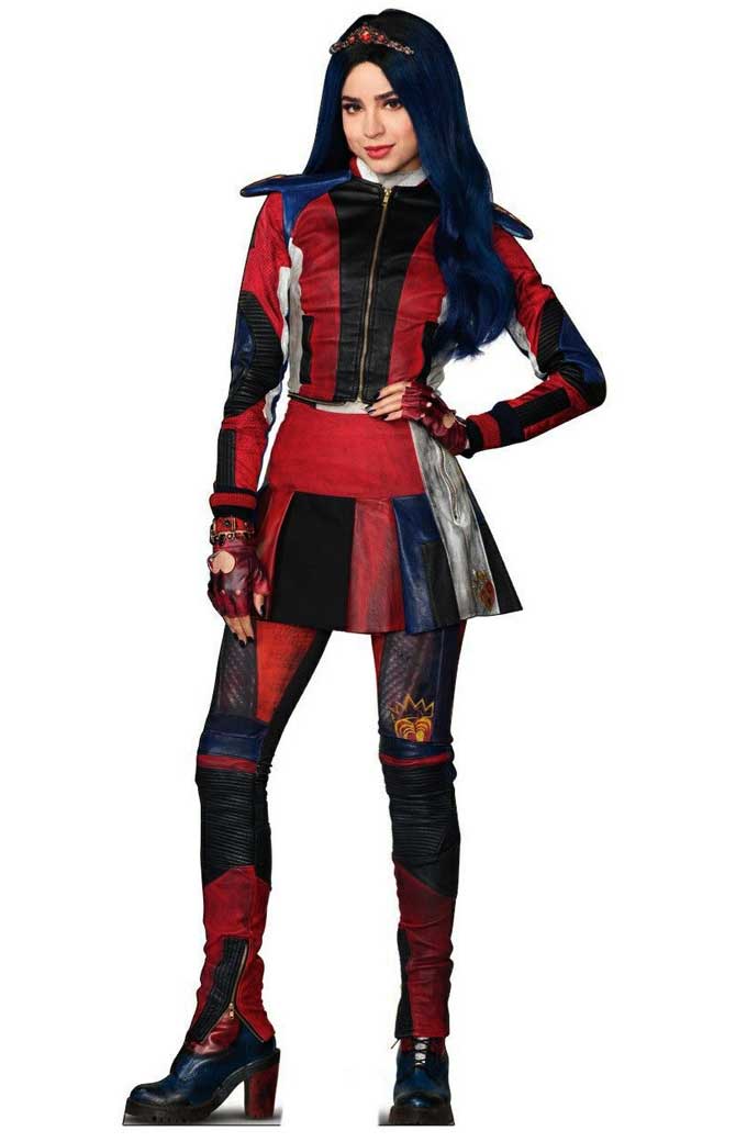 Sofia Carson Descendants Chapter 3 Evie Red Costume Leather Jacket