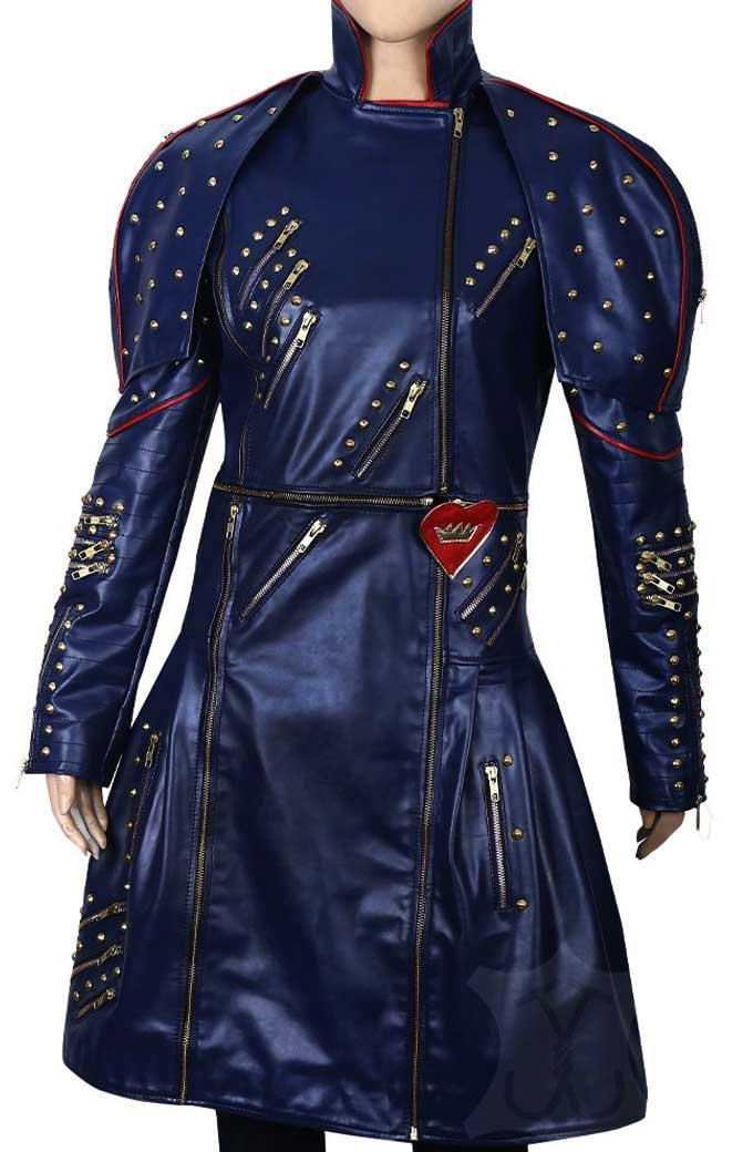 Sofia Carson Evie Descendants 2 Blue Cosplay Leather Jacket descendants-2-evie-jacket