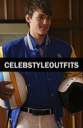 Mitchell Hope Descendants King Ben Bomber Blue Varsity Jacket