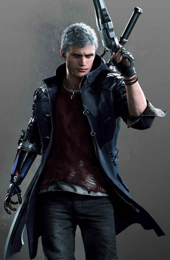 Nero Devil May Cry Johnny Yong Bosch Blue Leather Coat