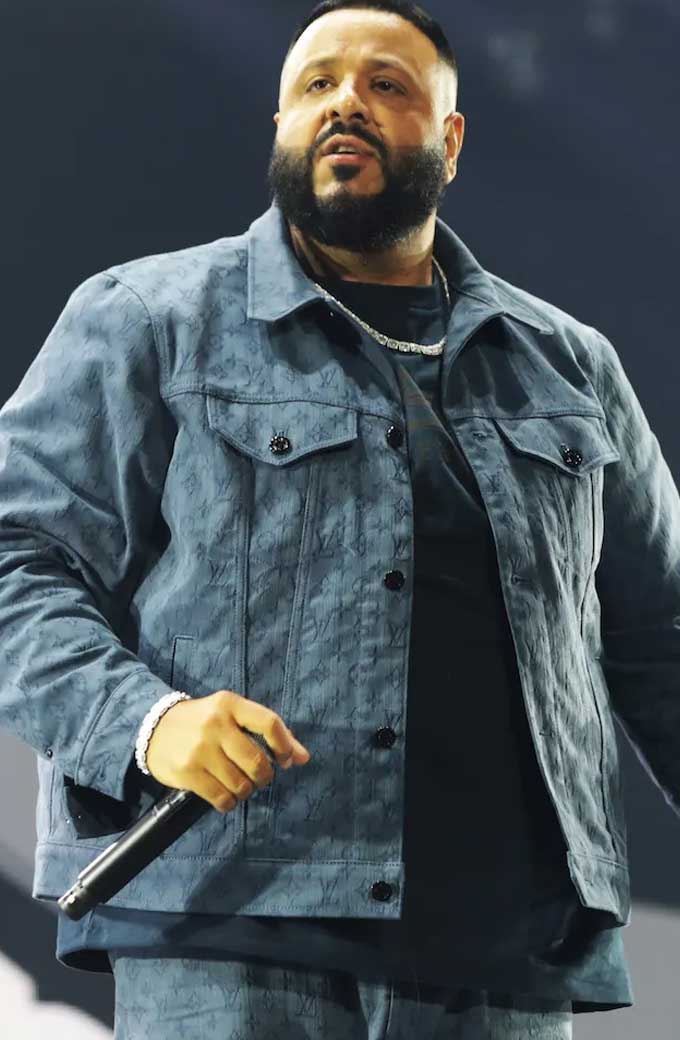 BET Experience DJ Khaled Concert Blue Bomber Cotton Jacket