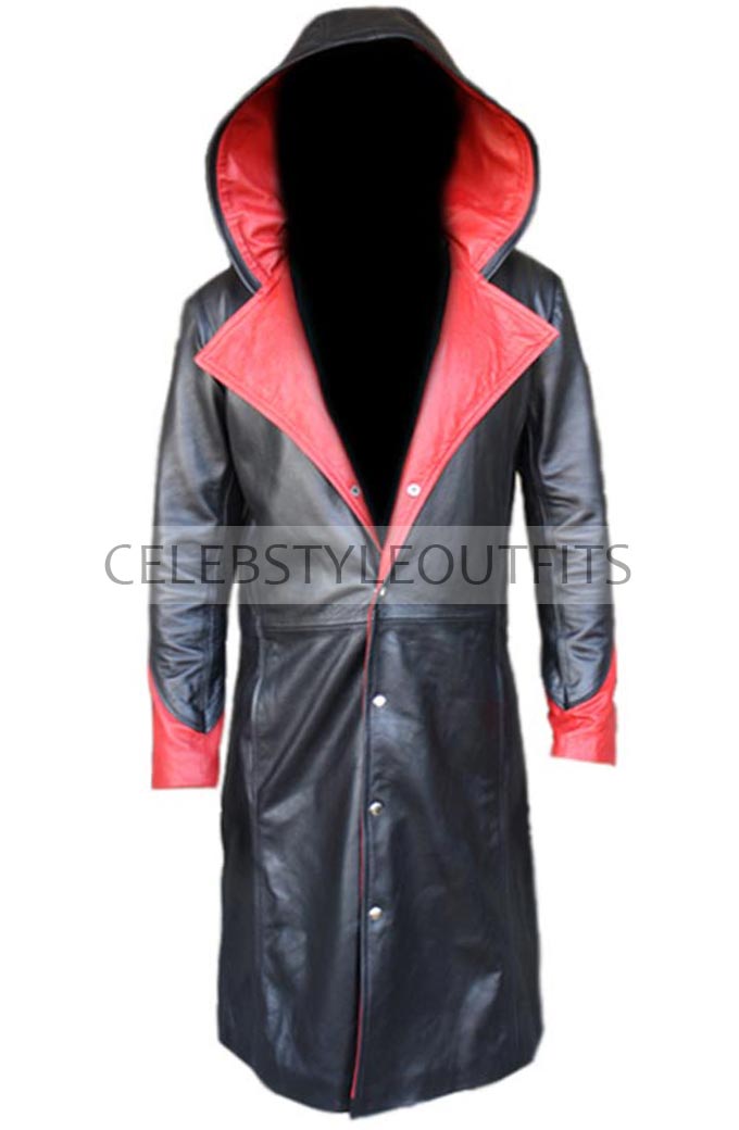 Dante Devil May Cry Sons Of Sparda Hooded Black Cosplay Coat