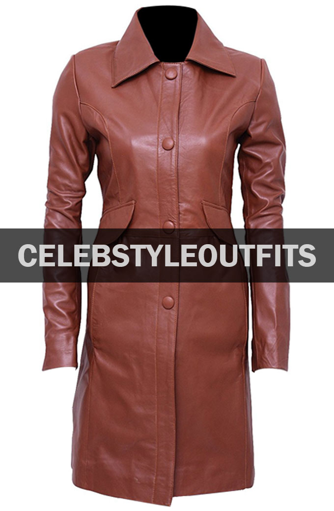 Donna Noble Doctor Who Catherine Tate Brown Leather Coat
