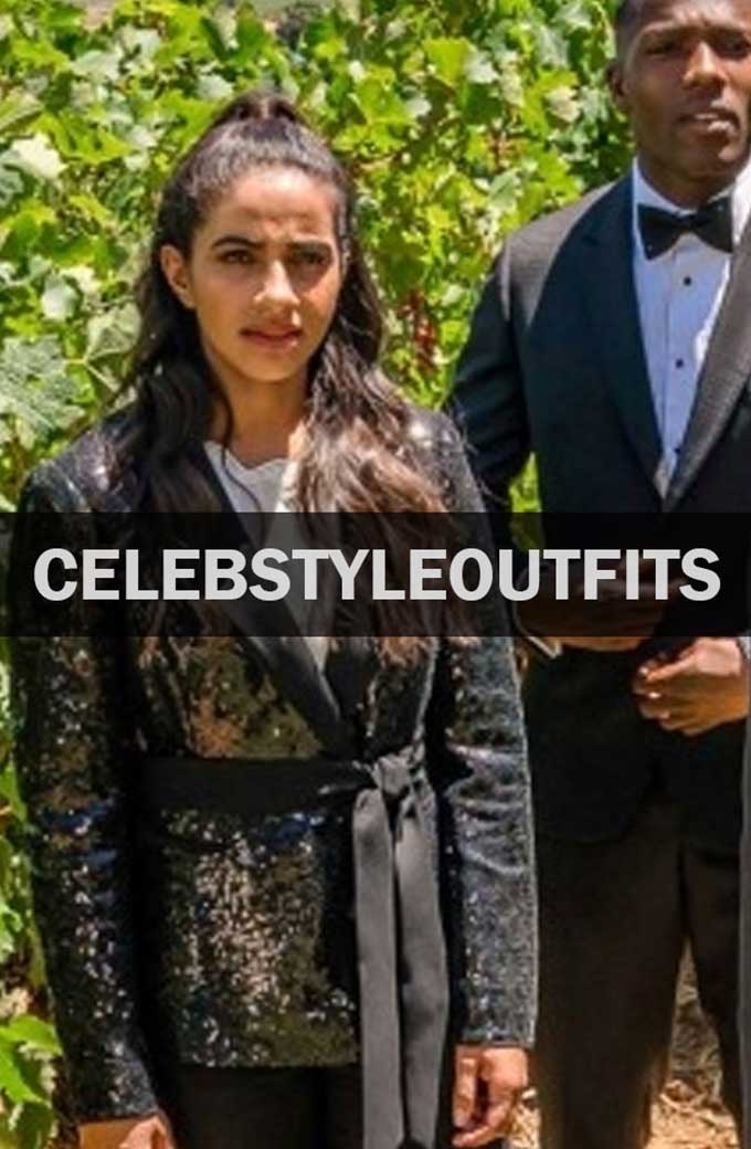 Mandip Gill Yasmin Khan Doctor Who Series Black Sequin Coat