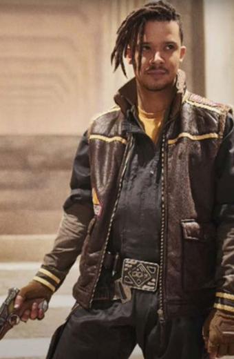 Doctor Who TV Show Jacob Anderson Vinder Brown Leather Vest