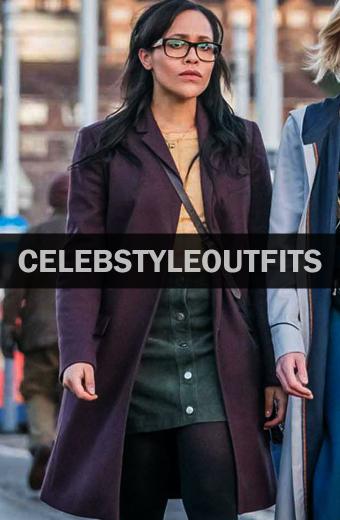 Dr Jade McIntyre Tanya Fear Doctor Who Purple Wool Trench Coat