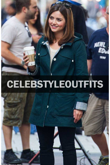 Clara Oswald Doctor Who Jenna Coleman Green Cotton Coat