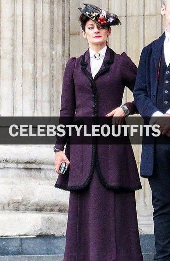 Missy Michelle Gomez Doctor Who Purple Wool Trench Coat
