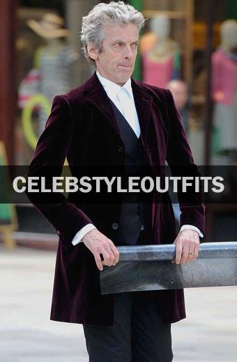 Doctor Who Twelfth Doctor Peter Capaldi Maroon Velvet Coat