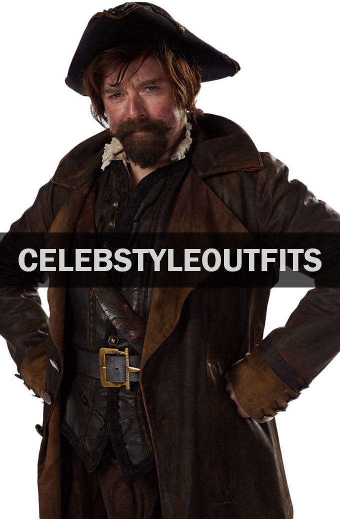 Sam Swift Doctor Who Rufus Hound Brown Leather Trench Coat