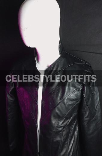 Tom Wisdom Dominion Michael Black Leather Trench Coat