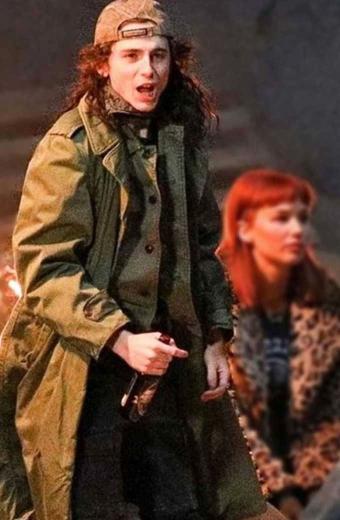 Timothee Chalamet Yule Dont Look Up Green Cotton Trench Coat