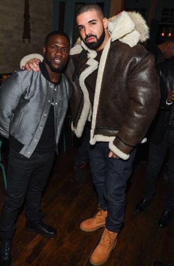 Aubrey Drake Graham Brown Leather Fur Hooded Shearling Jacket