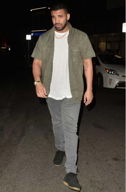 Casual Aubrey Drake Graham Street Mens Green Cotton Jacket aubrey-drake-graham-street-casual-jacket
