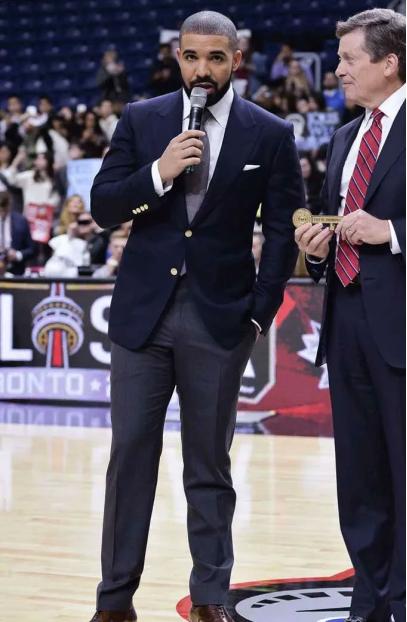 Mens NBA All-Star Aubrey Drake Graham Blue Cotton Blazer aubrey-drake-graham-nba-all-star-blazer