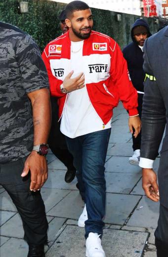 Aubrey Drake Graham Ferrari Racer Red Bomber Cotton Jacket