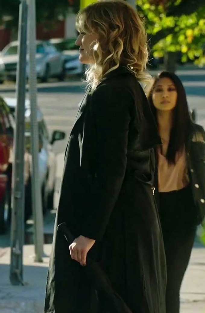 Jaye Driven to the Edge Danielle Burgess Black Trench Coat