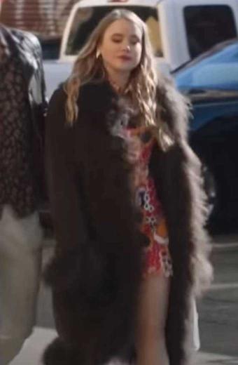 Taylor Spreitler Tess Driven To The Edge Brown Fur Coat