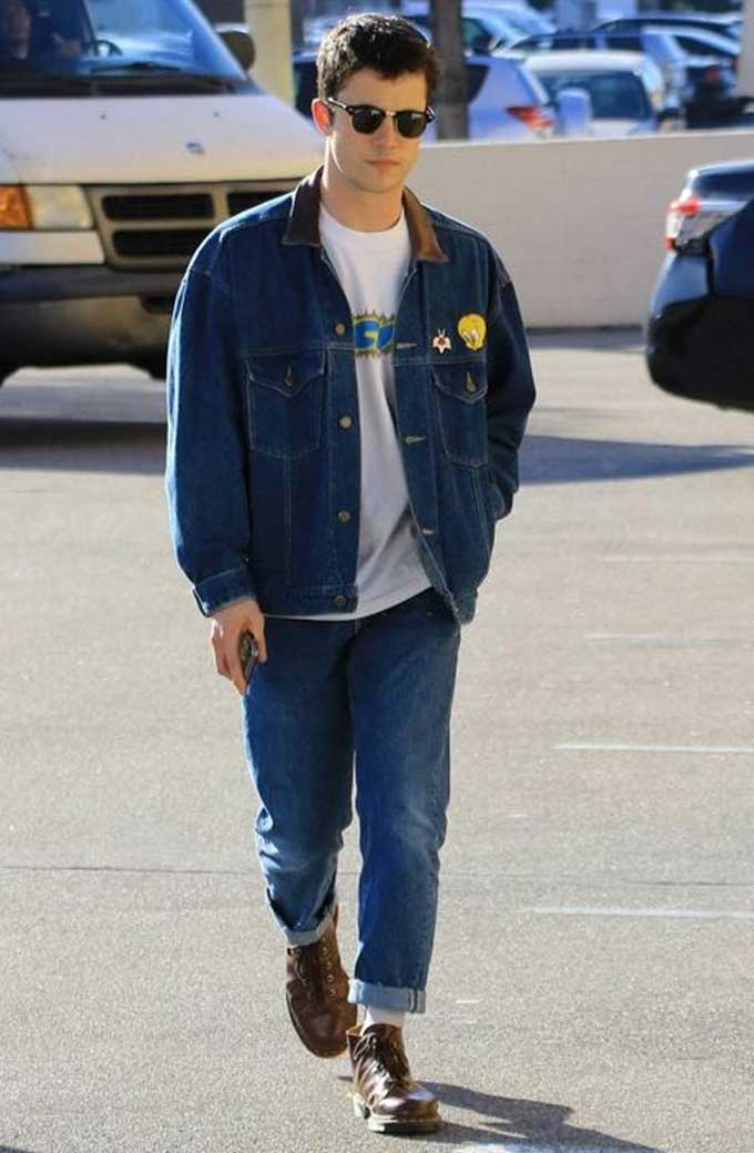 Dylan Minnette Stylish Blue Denim Jacket
