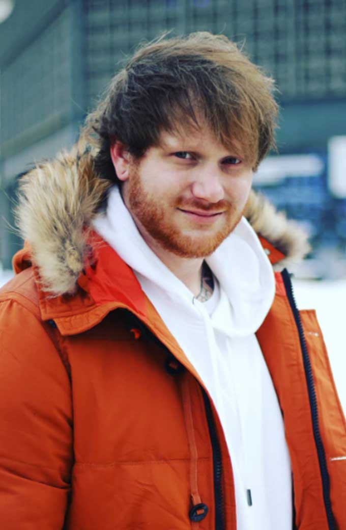 Singer Ed Sheeran Orange Parachute Fur Collar Puffer Jacket