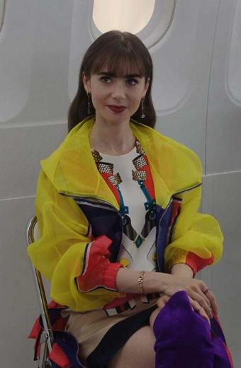 Emily Cooper Emily In Paris Lily Collins Windbreaker Coat
