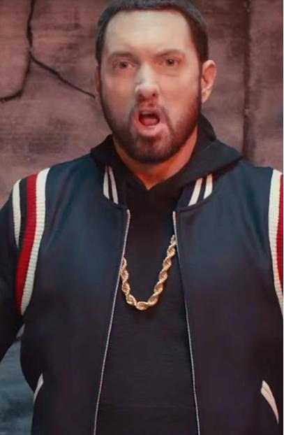 Marshall Mathers Godzilla Eminem Bomber Black Varsity Jacket eminem-godzilla-marshall-mathers-jacket