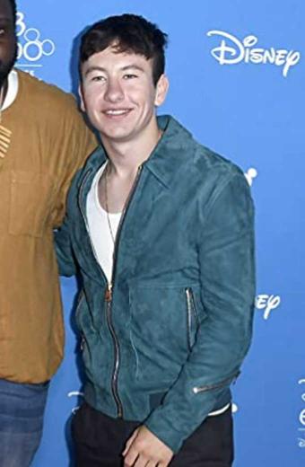 Barry Keoghan Eternals Premiere Druig Blue Biker Suede Jacket