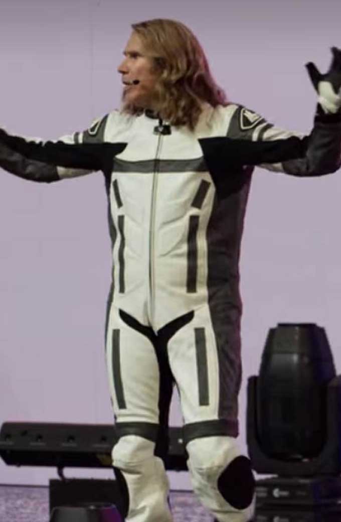 Will Ferrell Lars Erickssong Eurovision White Racer Jacket