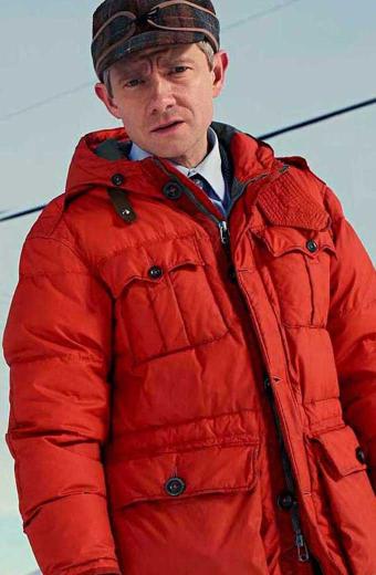 Lester Nygaard Fargo Martin Freeman Hooded Red Puffer Jacket